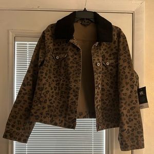 Rock and Republic leopard denim jacket